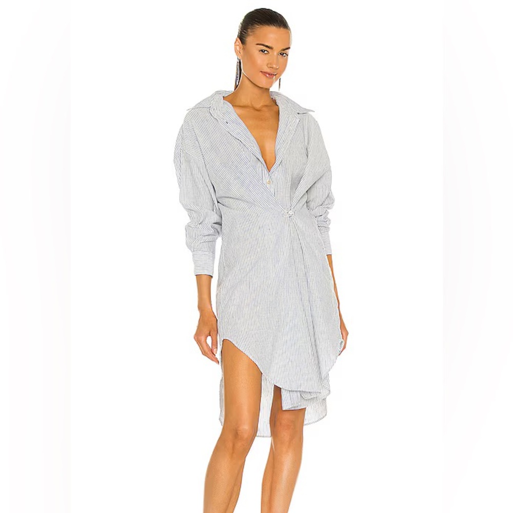 Isabel Marant Seen Shirtdress in Black and White Stripe